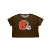 Cleveland Browns NFL Womens Solid Big Logo Crop Top