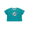 Miami Dolphins NFL Womens Solid Big Logo Crop Top