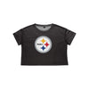 Pittsburgh Steelers NFL Womens Solid Big Logo Crop Top