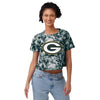 Green Bay Packers NFL Womens Tie-Dye Big Logo Crop Top