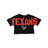 Houston Texans NFL Womens Distressed Wordmark Crop Top