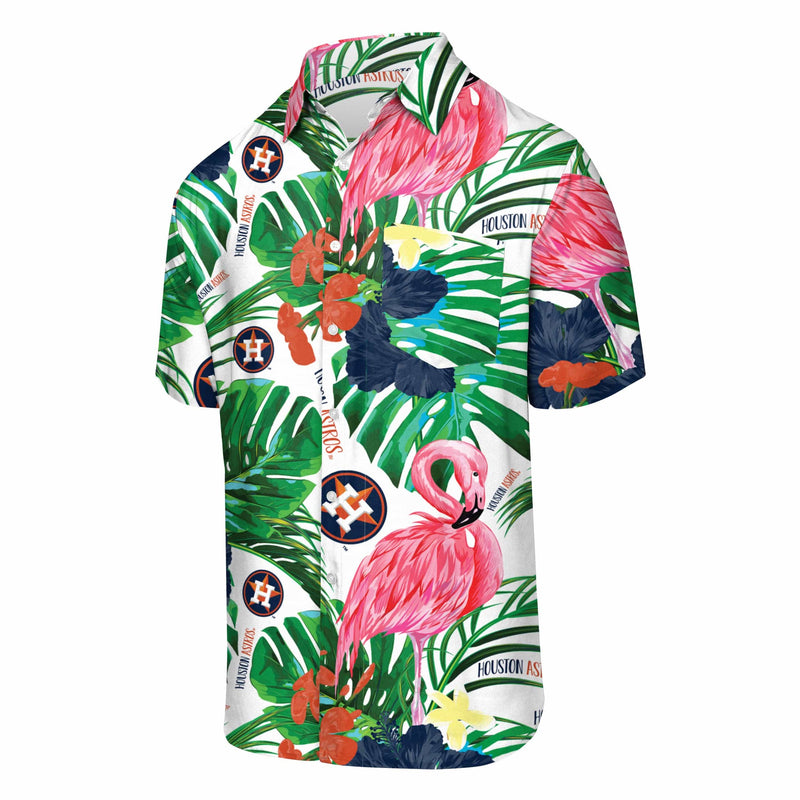 Houston Astros Tommy Bahama Flamingo King Button-Up Shirt - Navy
