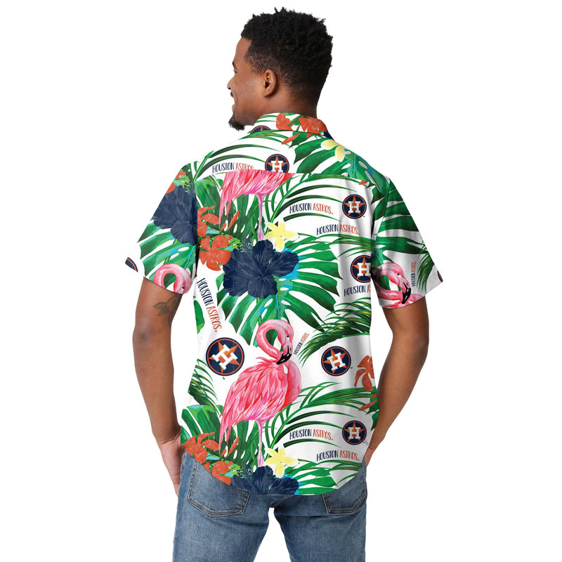 Houston Astros MLB Mens Flamingo Button Up Shirt
