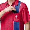 Philadelphia Phillies MLB Mens Bowling Stripe Button Up Shirt