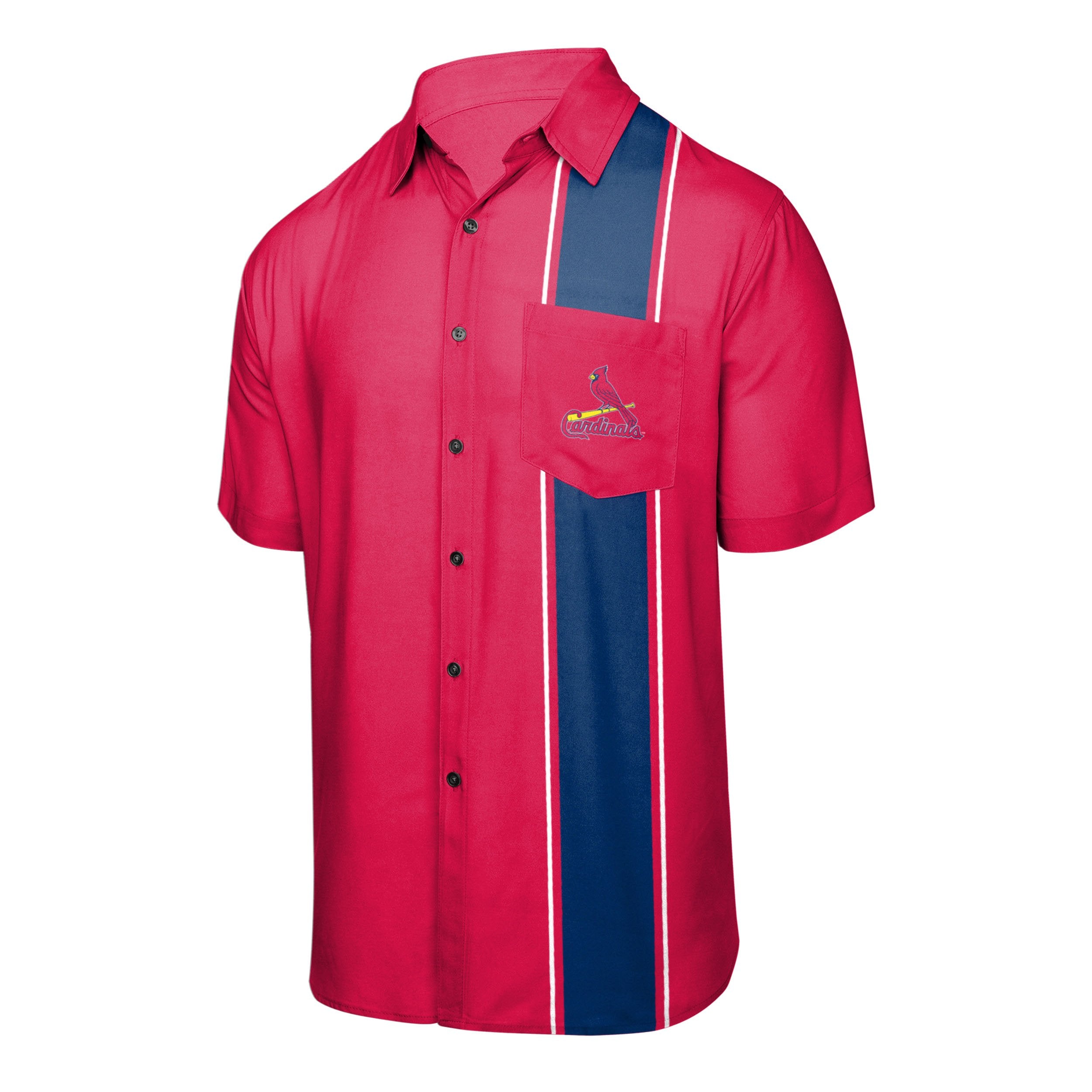 St Louis Cardinals MLB Mens Floral Button Up Shirt