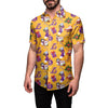 Los Angeles Lakers NBA Mens Christmas Explosion Button Up Shirt