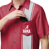 Alabama Crimson Tide NCAA Mens Bowling Stripe Button Up Shirt