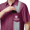 Texas A&M Aggies NCAA Mens Bowling Stripe Button Up Shirt
