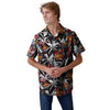 Iowa State Cyclones NCAA Mens Black Floral Button Up Shirt