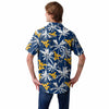 West Virginia Mountaineers NCAA Mens Black Floral Button Up Shirt