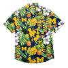 Michigan Wolverines NCAA Mens Floral Button Up Shirt