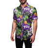TCU Horned Frogs NCAA Mens Floral Button Up Shirt