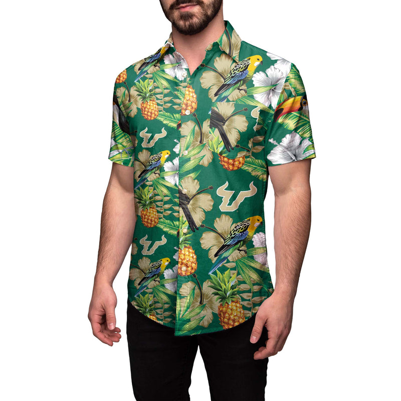 South Florida Bulls NCAA Hibiscus Flower Pattern Aloha Hawaiian Shirt