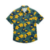 Michigan Wolverines NCAA Mens Hibiscus Button Up Shirt