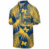 Michigan Wolverines NCAA Mens Hawaiian Button Up Shirt
