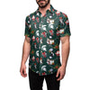 Michigan State Spartans NCAA Mens Christmas Explosion Button Up Shirt