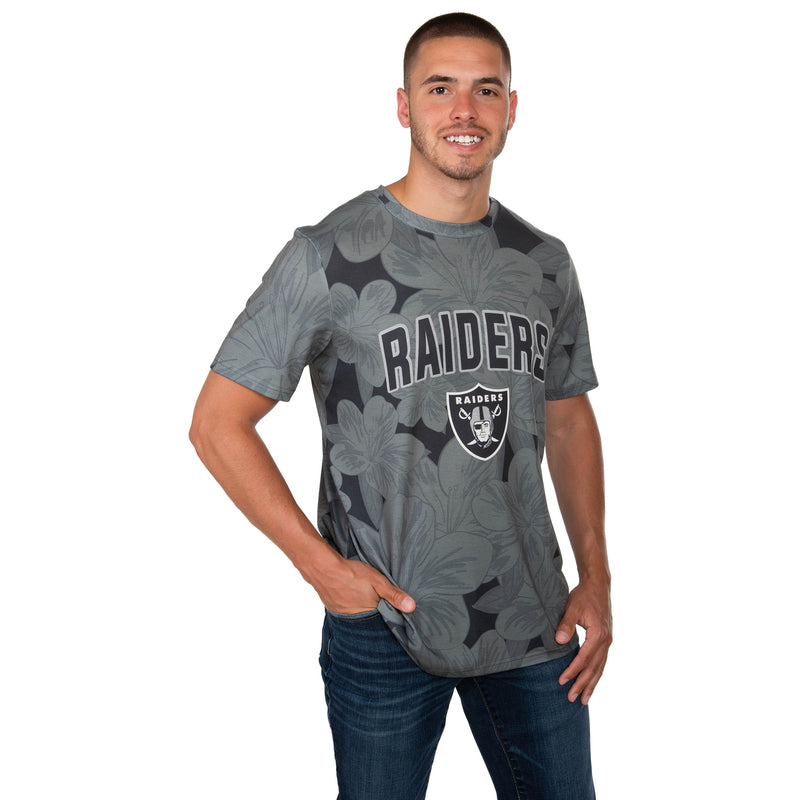 Las Vegas Raiders NFL Mens Hibiscus T-Shirt