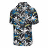 Los Angeles Chargers NFL Mens Black Floral Button Up Shirt