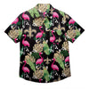 New Orleans Saints NFL Mens Floral Button Up Shirt