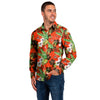 Cleveland Browns NFL Mens Long Sleeve Floral Button Up Shirt