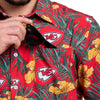 Kansas City Chiefs NFL Mens Hibiscus Button Up Shirt