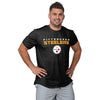 Pittsburgh Steelers NFL Mens Rash Guard Short Sleeve Swim Shirt
