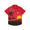 Kansas City Chiefs NFL Mens Tropical Sunset Button Up Shirt