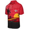 Kansas City Chiefs NFL Mens Tropical Sunset Button Up Shirt