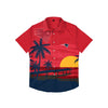 New England Patriots NFL Mens Tropical Sunset Button Up Shirt