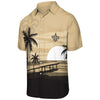 New Orleans Saints NFL Mens Tropical Sunset Button Up Shirt