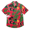 Calgary Flames NHL Mens Floral Button Up Shirt