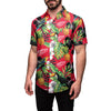 Detroit Red Wings NHL Mens Floral Button Up Shirt
