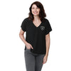 Las Vegas Raiders NFL Womens Gametime Glitter V-Neck T-Shirt