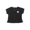 Pittsburgh Steelers NFL Womens Gametime Glitter V-Neck T-Shirt