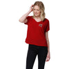 Tampa Bay Buccaneers NFL Womens Gametime Glitter V-Neck T-Shirt