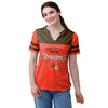 Cleveland Browns NFL Womens Team Stripe Property Of V-Neck T-Shirt