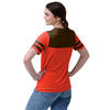 Cleveland Browns NFL Womens Team Stripe Property Of V-Neck T-Shirt
