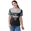 Las Vegas Raiders NFL Womens Team Stripe Property Of V-Neck T-Shirt