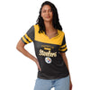 Pittsburgh Steelers NFL Womens Team Stripe Property Of V-Neck T-Shirt