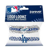 Los Angeles Dodgers Team Logo Loomz Premade Wristband - 2 Pack