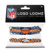 Denver Broncos Team Logo Loomz Premade Wristband - 2 Pack
