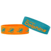 Miami Dolphins NFL Bulk Bandz Bracelet 2 Pack