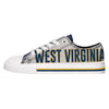 West Virginia Mountaineers NCAA Womens Glitter Low Top Canvas Shoes