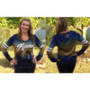Los Angeles Rams NFL Womens Printed Gradient V-Neck Shirt